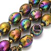 Electroplated Natural Druzy Geode Crystal Beads Strands G-F833-O01-01E-2