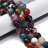 Natural Dragon Veins Agate(Dyed & Heated) Beads Strands G-K390-A13-01-1