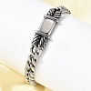 304 Stainless Steel Cuban Link Chains Bracelets BJEW-A092-04P-1