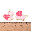 Valentine's Day Alloy Enamel Pendants ENAM-T023-16B-3