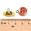 Halloween Electroplate Opaque Resin Pendants RESI-H040-02B-P-3