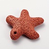 Synthetic Lava Rock Big Starfish/Sea Stars Pendants G-O025-05D-2