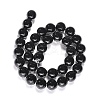Synthetic Black Stone Beads Strands X-GSR12mmC044-6