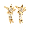 Brass Micro Pave Cubic Zirconia Pendants KK-U056-57G-1