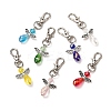 7Pcs Angel Glass Pendant Decoration HJEW-JM03438-1