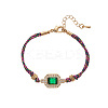 Brass Pave Cubic Zirconia Link Bracelets FS-WG0CA3D-04-1
