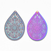 Ion Plating(IP) 304 Stainless Steel Filigree Pendants STAS-S108-54-2