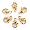 Ion Plating(IP) 304 Stainless Steel Lobster Claw Clasps STAS-H352-01B-G-01-1