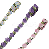 6 Yards 3 Colors Flower Polyester Lace Trim OCOR-GF0003-17-1