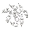 SHEGRACE Brass Micro Pave Clear Cubic Zirconia Pendants XGRQ29016-394P-C-1