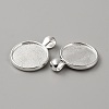 Zinc Alloy Pendant Cabochon Settings LS-FIND-WH0422-15-2