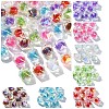 10Pcs Two Tone UV Plating Rainbow Iridescent Acrylic Beads TACR-YW0002-33C-2