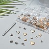 160Sets 8 Styles Heart Alloy Rivets Nails Set FIND-WR0011-67-4