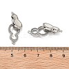Brass Micro Pave Cubic Zirconia & Shell Fold Over Clasps KK-B129-15P-3