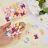 54Pcs 9 Styles Translucent Frosted Resin Cabochons CRES-SC0002-62-3