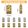 40Pcs 10 Styles Tibetan Style Alloy Pendants FIND-DC0004-51-2