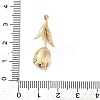 Three-Dimensional Flower Brass Pendants KK-V006-02G-04-4