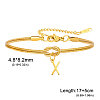 304 Stainless Steel Initial Charm Bracelets FS-WGD8E41-02-1