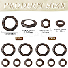 35Pcs Wood Jewelry Findings Coconut Linking Rings COCO-YW0001-01-2