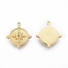 Ion Plating(IP) 304 Stainless Steel Pendant Rhinestone Settings STAS-N097-250LG-1