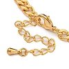 Brass Charm Bracelets for Women BJEW-U008-19G-05-3