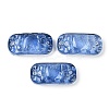 Spray Painted Transparent Glass Connector Charms LS-X1-GLAA-H035-06D-1