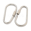 Non-Tarnish 304 Stainless Steel Screw Carabiner Lock Charms LS-STAS-C092-09A-P-2