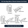 30Pcs 3 Styles Brass Cord Ends KK-BBC0026-08S-2