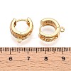 Brass Micro Pave Cubic Zirconia Hoop Earring Finding KK-N261-49G-3