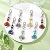 Chakra Tree of Life Natural & Synthetic Gemstone Pendant Decorations HJEW-JM03731-1
