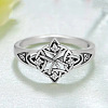 Knot Brass with Crystal Rhinestone Finger Rings FS-WG1EEAC-01-1