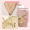 5Pcs 5 Styles Woman Theme Brass Enamel European Dangle Charms KK-CJ0003-91-7
