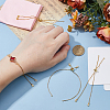 12Pcs Rack Plating Adjustable Brass Slider Bracelet Making KK-DC0004-37G-3