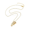 Brass Micro Pave Cubic Zirconia Letter Pendant Necklaces KK-Z069-01G-F-2