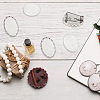 30 Sets Blank Dome Glass Oval Brooch JEWB-UN0001-05-6