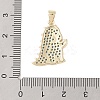 Brass Micro Pave Cubic Zirconia Pendants KK-E111-45F-G-3