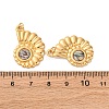 304 Stainless Steel Pave Natural Paua Shell Pendants STAS-U061-15G-A-3