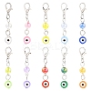 20Pcs 10 Colors Acrylic Evil Eye Pendant Decorations HJEW-YW00202-1