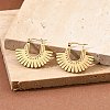 304 Stainless Steel Flower Stud Earrings for Women LS-EJEW-Q009-03A-G-2