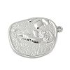 304 Stainless Steel Ancient Coin Owl Pendants STAS-S186-02P-2