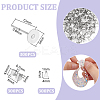 304 Stainless Steel Stur Earring Findings STAS-UN0059-20C-2
