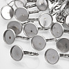Tarnish Resistant Flat Round Tray Smooth Surface 304 Stainless Steel Leverback Earring Findings LS-STAS-R065-66-1