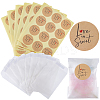 120Pcs Flat Translucent Glassine Waxed Paper Treat Bags Cookie Bags STIC-CP0001-11D-1