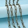 Iron Paperclip Chains CH-R026-19x8mm-AB-NF-2