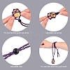 Braided Waxed Cotton Thread Cords Macrame Pouch Necklace Making AJEW-SW00022-08-3