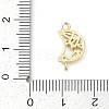 Brass Clear Cubic Zirconia Connector Charms KK-Z094-03G-01-3