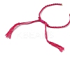Braided Cotton Cord Bracelet Making MAK-L043-02G-02-3