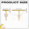 2 Pair Alloy Stick Stud Earrings for Women EJEW-LP0013-03G-2
