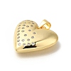 Rack Plating Brass with Cubic Zirconia Pendants KK-Z086-12G-04-2
