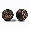 Painted Natural Wood Beads WOOD-T021-53B-02-2